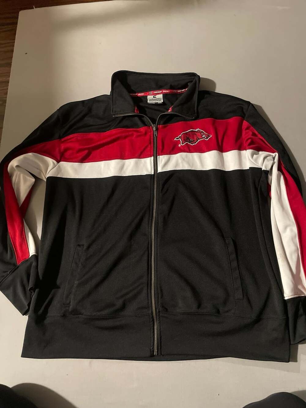 Colosseum Arkansas Razorbacks Track Jacket Size 2XL Full Zip